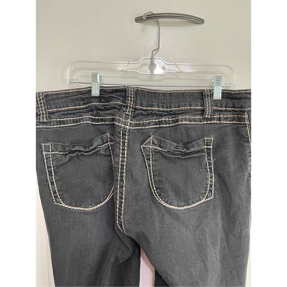 Iris Premium Dark Gray Low-Rise Straight-Leg Jeans Size 2XL - Picture 3 of 6